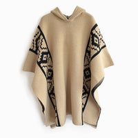 Poncho Cruz Andina con capucha