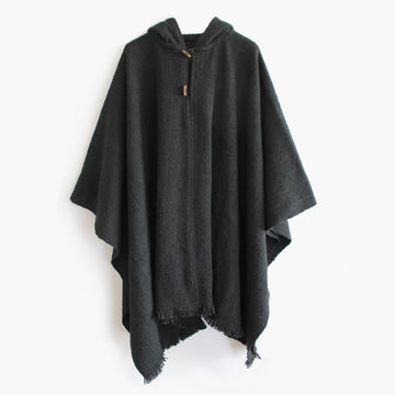 Poncho rustico negro